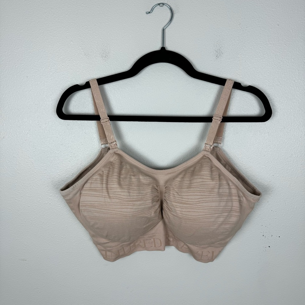 Kindred Bravely Sublime Hands Free Pumping Nursing Bra XXL Beige Adjustable